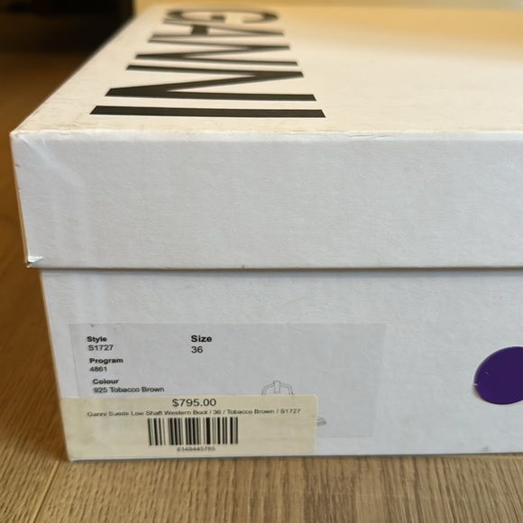 NEW GANNI SUEDE COWBOY BOOT - Picture 9 of 9